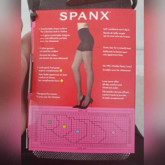 NWT - SPANX - Micro-fishnet mid-thigh tights. - Picture 2 of 6